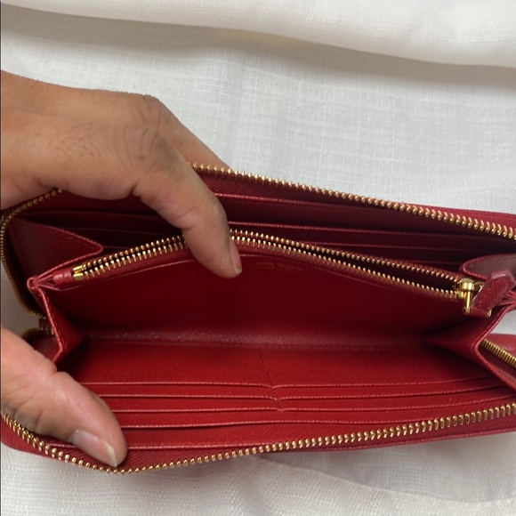 Prada Red Leather Wallet - Picture 9 of 10